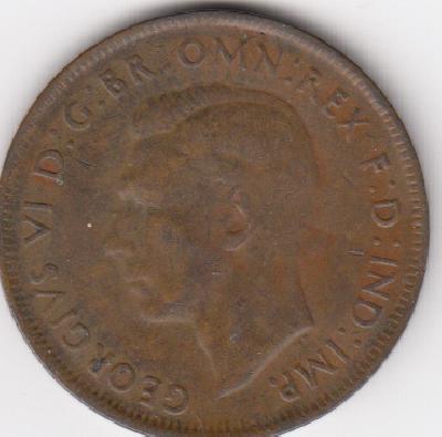 Beschrijving: 1 Penny GEORGIUS VI